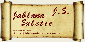 Jablana Šuletić vizit kartica